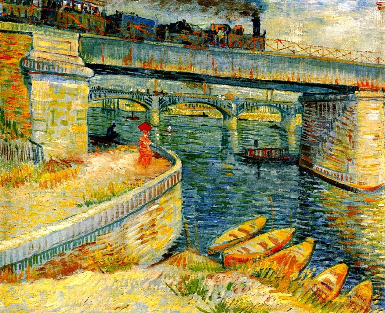 Puentes sobre el Sena en Asnieres Vincent van Gogh Pintura al óleo